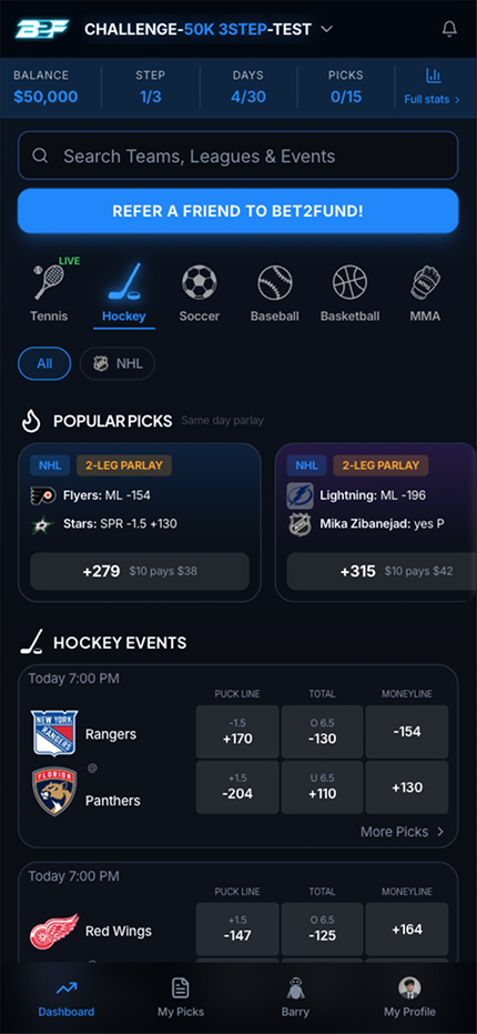 B2F mobile home screen